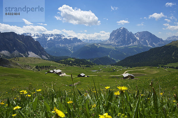 Außenaufnahme  Landschaftlich schön  landschaftlich reizvoll  Europa  Berg  Tag  Natur  Dolomiten  Trentino Südtirol  Italien  Berglandschaft  Grödnertal