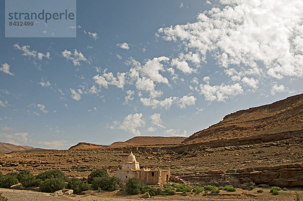 Nordafrika  Felsbrocken  bauen  Berg  Gebäude  Steilküste  Architektur  Geschichte  Natur  Religion  Moschee  verlassen  arabisch  Schlucht  Afrika  Islam  Marokko  Berglandschaft  alt