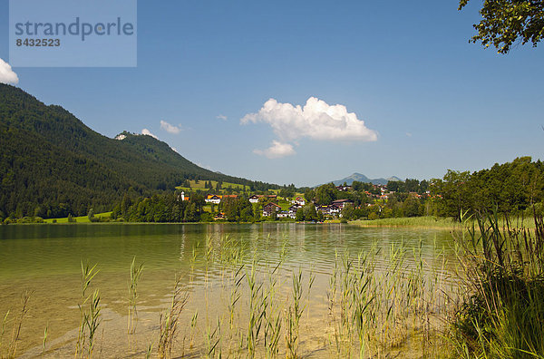 Landschaftlich schön  landschaftlich reizvoll  Europa  See  Natur  Alpen  Weißensee in Kärnten  Bayern  Deutschland  Bergsee  Berglandschaft