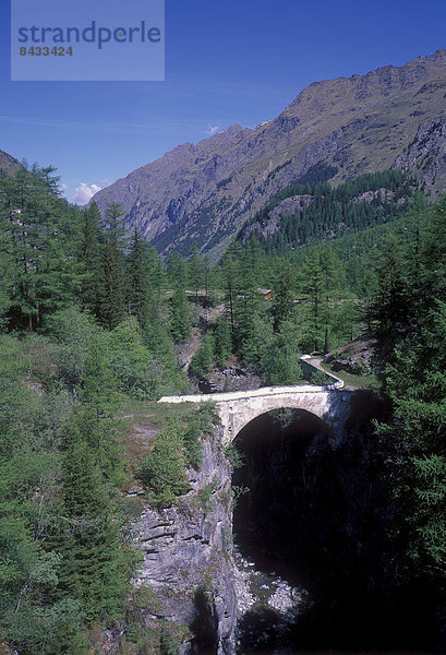 Landschaftlich schön  landschaftlich reizvoll  Europa  Berg  Landschaft  Brücke  fließen  Fluss  Bach  Schweiz