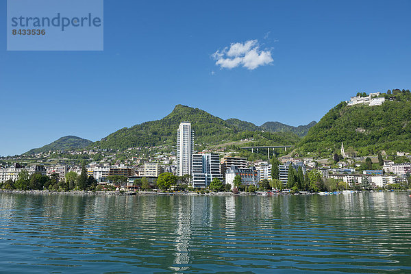 Europa  Gebäude  Stadt  Großstadt  See  Genfer See  Genfersee  Lac Leman  Montreux  Schweiz