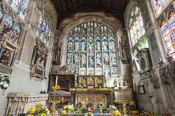 hoch  oben  Behälter  Altar  England  Grab  Stratford-upon-Avon  Warwickshire