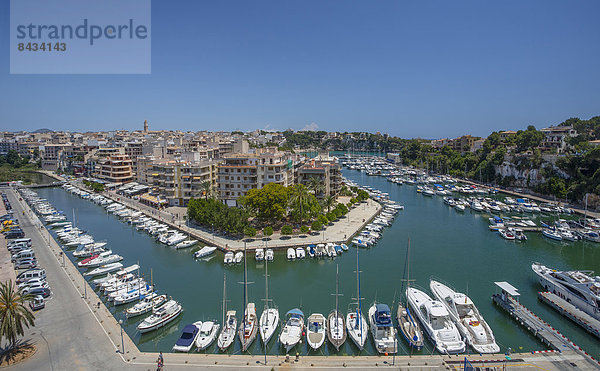 Hafen Europa Landschaft Reise Großstadt Boot Architektur Jachthafen Insel blau Mallorca Tourismus Spanien