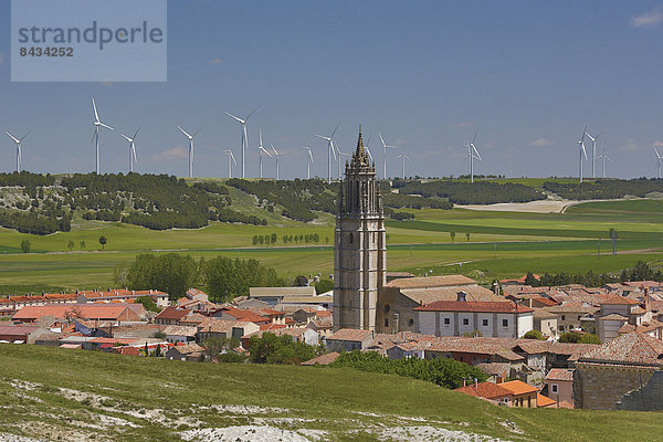 Glockenturm  Europa  Energie  energiegeladen  Landschaft  Wind  Großstadt  Kirche  Belfried  Leon  Spanien