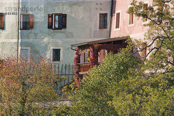 Frauenkloster  Kreuzgang  Europa  Fenster  Wand  See  Fassade  Wiese  Bayern  Deutschland  Kloster  Oberbayern
