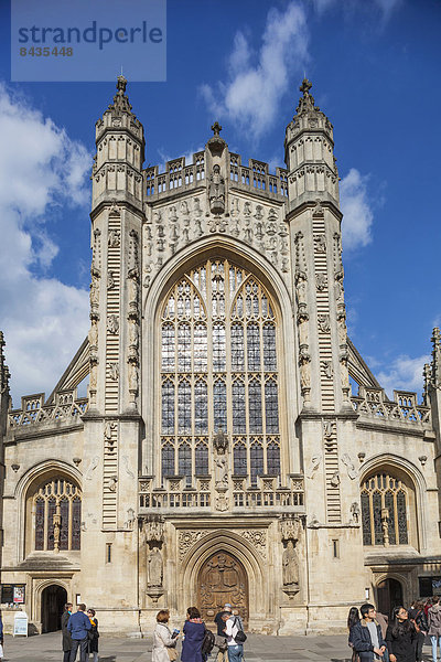 Europa  britisch  Großbritannien  UNESCO-Welterbe  Abtei  Bath Abbey  England  Somerset