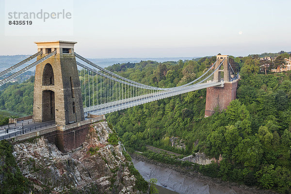 Europa  britisch  Großbritannien  Brücke  Bristol  Clifton Suspension Bridge  England  Somerset