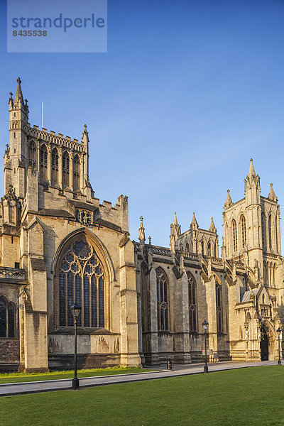 Europa  britisch  Großbritannien  Kathedrale  England  Somerset