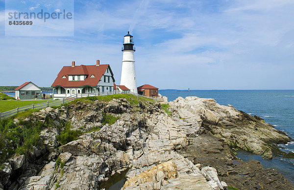 Portland Head Light Lighthouse  Maine  Neuengland  USA