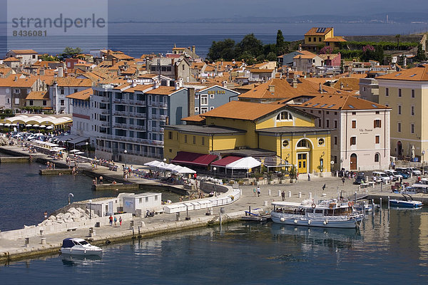 Außenaufnahme  Europa  Küste  Meer  Dorf  Ansicht  Sehenswürdigkeit  Adriatisches Meer  Adria  Istrien  Piran  Slowenien