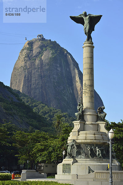 Berg Großstadt Monument Säule lateinamerikanisch Seilbahn Rio de Janeiro Südamerika Zuckerhut