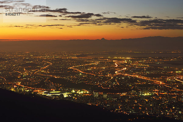 Stadtansicht  Stadtansichten  Nacht  Küste  Großstadt  Beleuchtung  Licht  Bucht  Brasilien  Rio de Janeiro  Südamerika