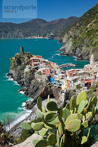 Europa Küste Meer Dorf UNESCO-Welterbe Italien Vernazza