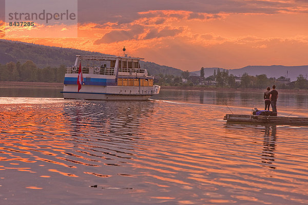 Europa Sonnenuntergang See Boot Schiff Schweiz Zürich