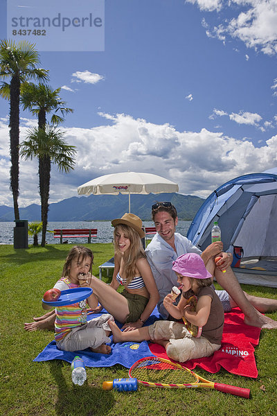 ruhen See camping Zelt Pause Rest Überrest Südschweiz