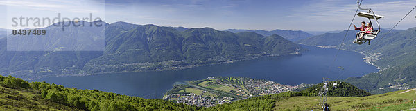 Panorama Landschaftlich schön landschaftlich reizvoll Berg gehen Landschaft See wandern Ansicht Südschweiz