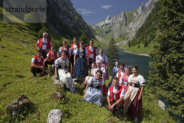 Europa Berg Tradition Party See Alpen Folklore Bergsee Schweiz