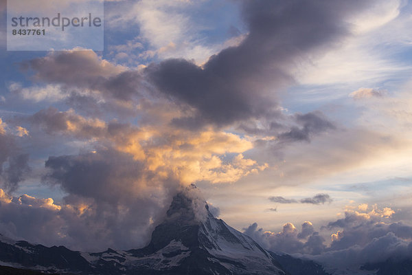 Europa Wolke Matterhorn Schweiz Wetter Zermatt