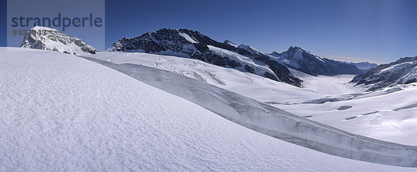 Panorama Europa Berg Eis Gletscher Bern Schweiz Aletschgletscher