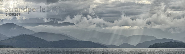 Panorama  Berg  Wolke  Landschaft  Sturm  Meer  Schiff  Brasilien  Stimmung  Südamerika