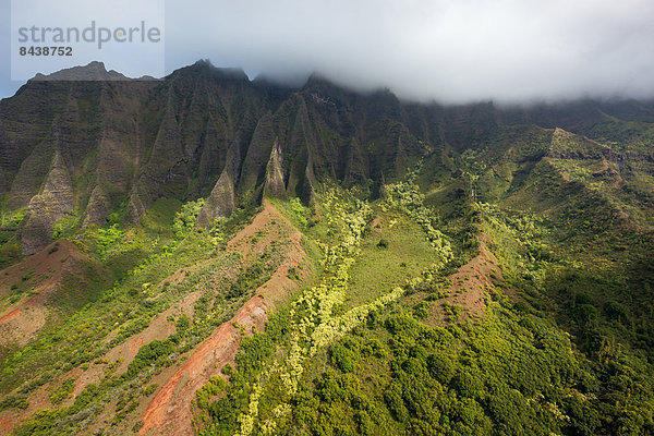 Vereinigte Staaten von Amerika  USA  Amerika  Wolke  Küste  Ansicht  Luftbild  Fernsehantenne  Hawaii  Kauai