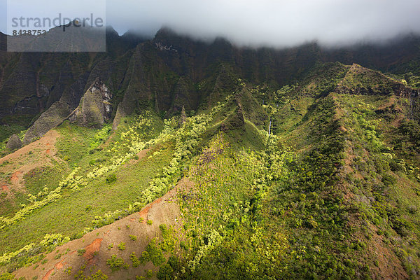 Vereinigte Staaten von Amerika  USA  Amerika  Wolke  Küste  Ansicht  Luftbild  Fernsehantenne  Hawaii  Kauai