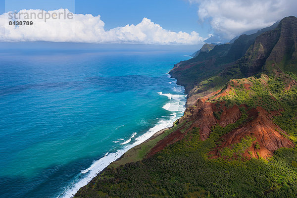 Vereinigte Staaten von Amerika  USA  Amerika  Küste  Meer  Pazifischer Ozean  Pazifik  Stiller Ozean  Großer Ozean  Ansicht  Luftbild  Fernsehantenne  Hawaii  Kauai