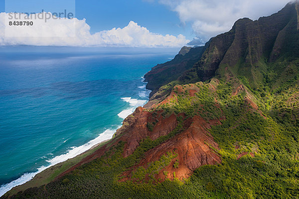 Vereinigte Staaten von Amerika  USA  Amerika  Küste  Meer  Pazifischer Ozean  Pazifik  Stiller Ozean  Großer Ozean  Ansicht  Luftbild  Fernsehantenne  Hawaii  Kauai