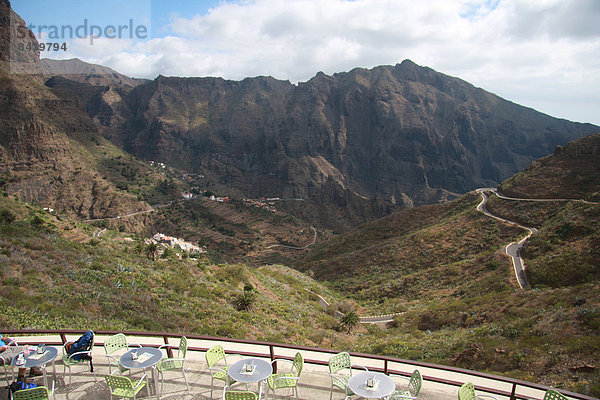 Landschaftlich schön  landschaftlich reizvoll  Europa  Berg  Landschaft  Terrasse  Kanaren  Kanarische Inseln  Schlucht  Masca  Spanien  Teneriffa