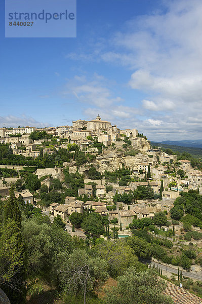 Außenaufnahme  Sehenswürdigkeit  Frankreich  Europa  Tag  niemand  Dorf  Provence - Alpes-Cote d Azur  Gordes  Bergdorf