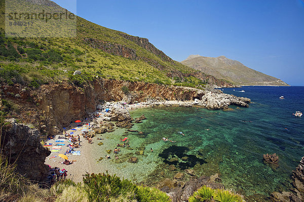 Naturschutzgebiet Außenaufnahme Landschaftlich schön landschaftlich reizvoll Europa Tag Strand Landschaft Küste niemand Meer Insel Italien Mittelmeer Sizilien Süditalien