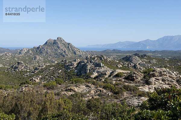 Felsbrocken  Landschaftlich schön  landschaftlich reizvoll  Frankreich  Europa  Steilküste  Korsika
