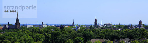 Panorama Skyline Skylines Ansicht Innenstadt Deutschland Krefeld Rheinland Nordrhein-Westfalen Innenstadt