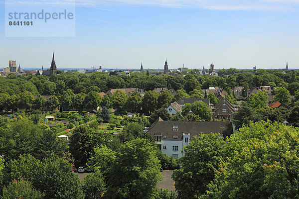 Panorama Skyline Skylines Ansicht Innenstadt Deutschland Krefeld Rheinland Nordrhein-Westfalen Innenstadt