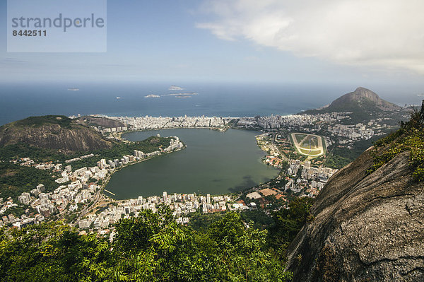 Brasilien  Rio de Janeiro  Corcovado  Blick auf die Stadt