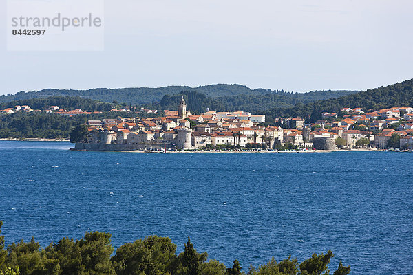 Croatia  Dalmatia  View of Korcula