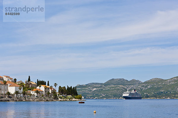 Croatia  Dalmatia  View of Korcula harbour