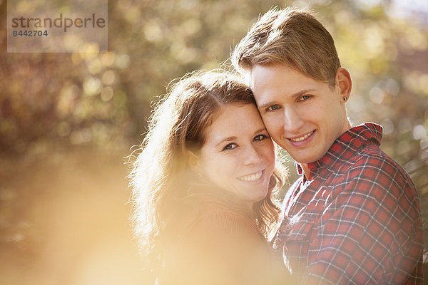 Portrait of happy young couple  close-up