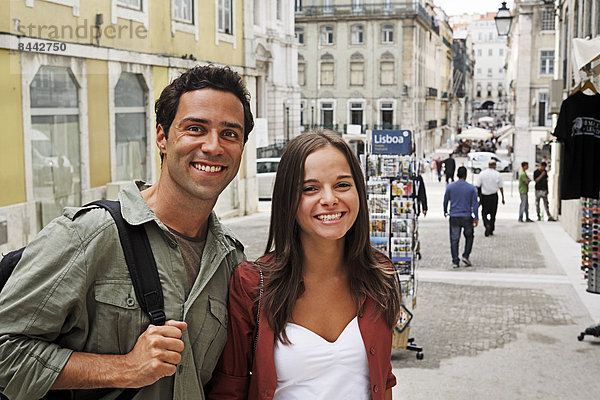 Portugal  Lisboa  Baixa  Rossio  Porträt eines jungen Paares