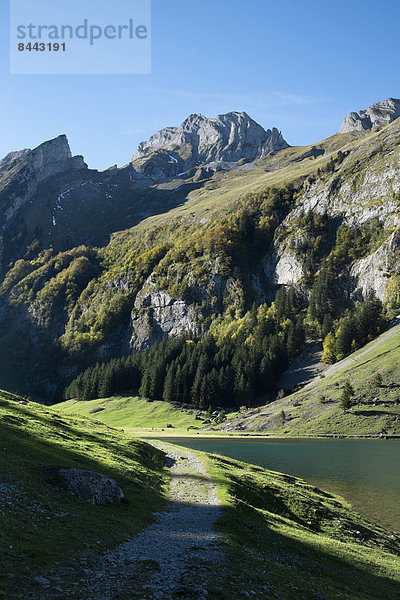Schweiz  Kanton Appenzell Innerrhoden  Seealpsee im Herbst