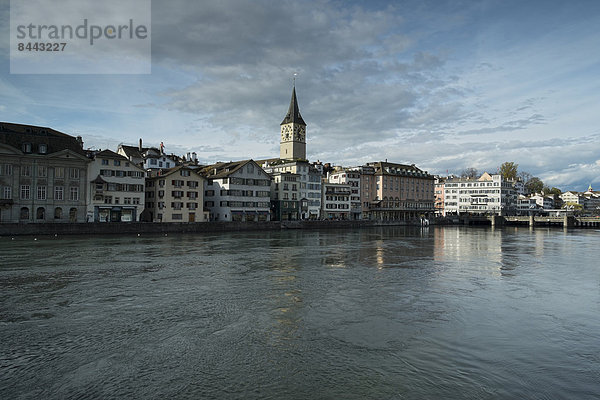 Switzerland  Canton Zurich  Zurich  old town and Limmat river
