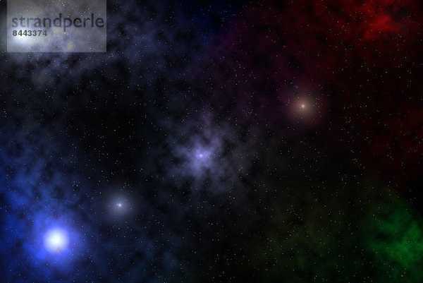 Sternenhimmel  Galaxienhaufen  Zusammensetzung