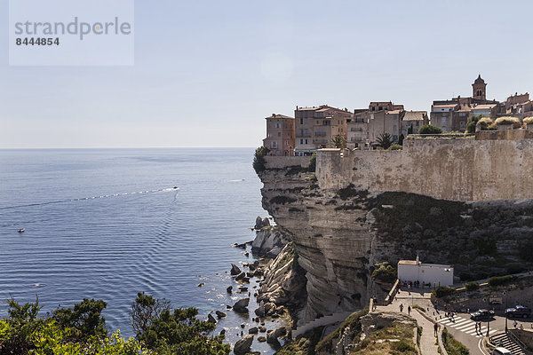 France  Corsica  Bonifacio  on chalk cliffs