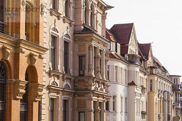 Germany  Saxony-Anhalt  Halle  Row of restored town houses