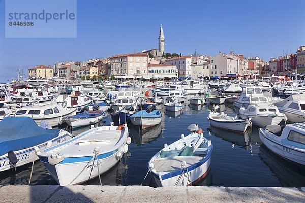 Hafen Europa Stadt Kathedrale Adriatisches Meer Adria Kroatien Istrien alt Rovinj