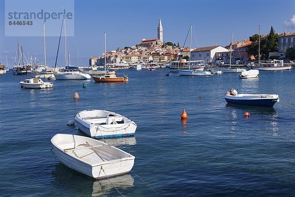 Hafen Europa Stadt Kathedrale Adriatisches Meer Adria Kroatien Istrien alt Rovinj