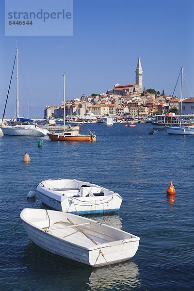 Hafen Europa Stadt Kathedrale Adriatisches Meer Adria Kroatien Istrien alt Rovinj