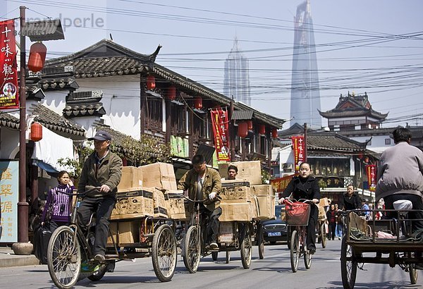 Straße  beschäftigt  Stilleben  still  stills  Stillleben  China  alt  Shanghai