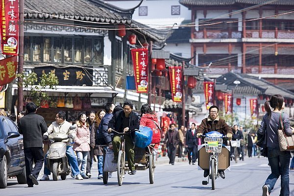 Straße  beschäftigt  Stilleben  still  stills  Stillleben  China  alt  Shanghai