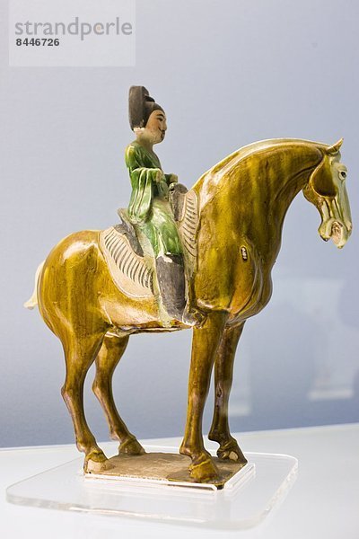 zeigen  Museum  Figur  reiten - Pferd  Tonstein  China  Shanghai